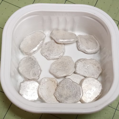 Judy Larson's Recycling Scrap Into Sheet Metal - , Metalwork, Stamping, Stamps, Butane Torch, Soldering, Solder, Many pieces were rolled